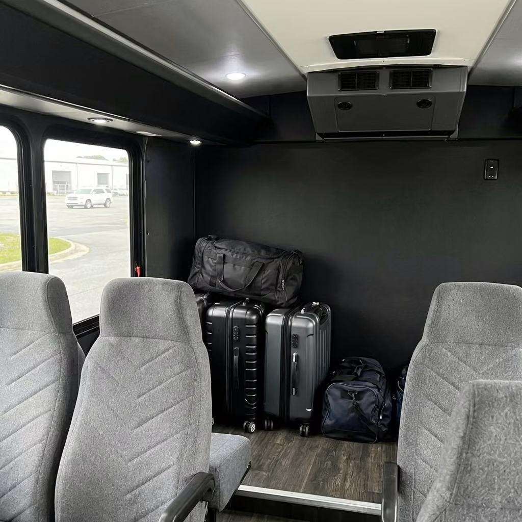 dover 15 passenger minibus luggage area