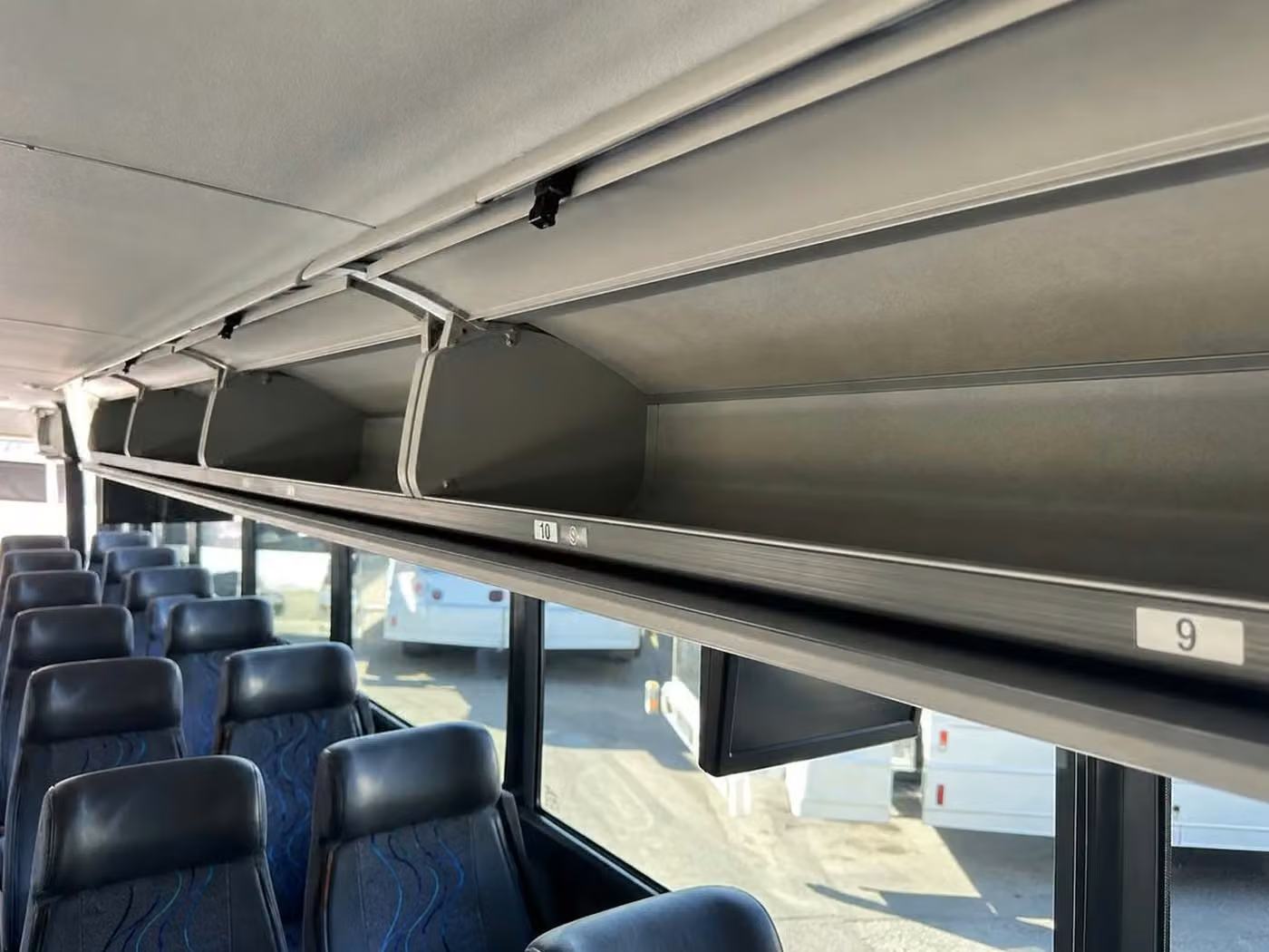 dover 18 passenger minibus overhead storage