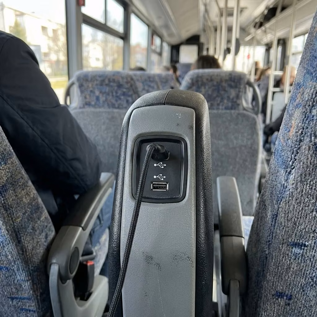 dover 35 passenger minibus usb charging