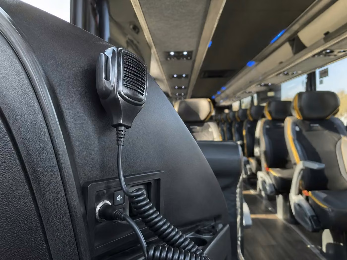 dover 56 passenger charter bus pa system