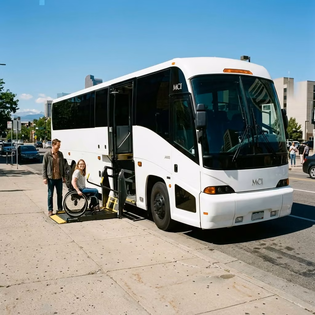 dover 56 passenger charter bus wheelchair lift