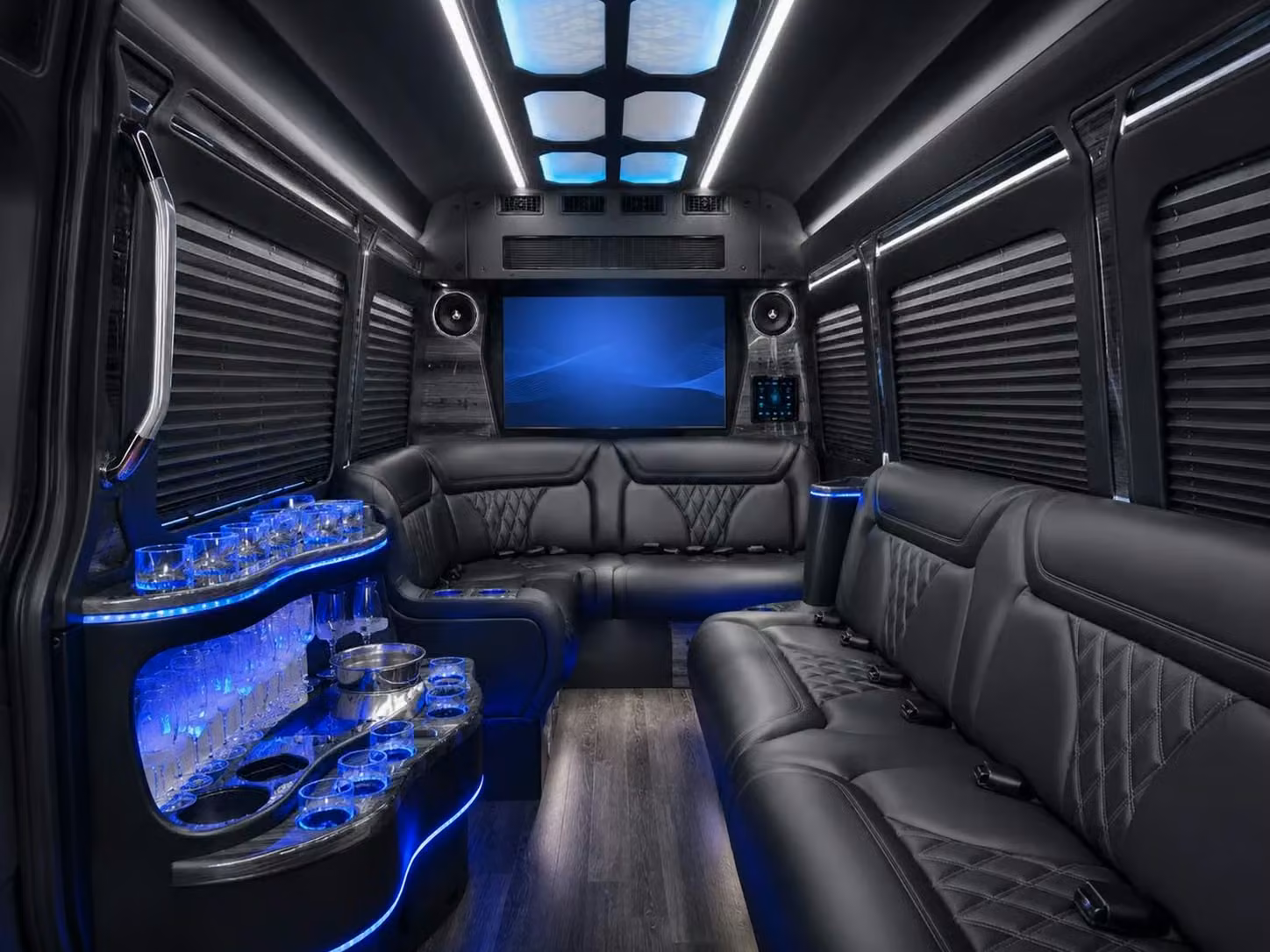 dover corporate charter buses with fast wifi power outlets and tray tables