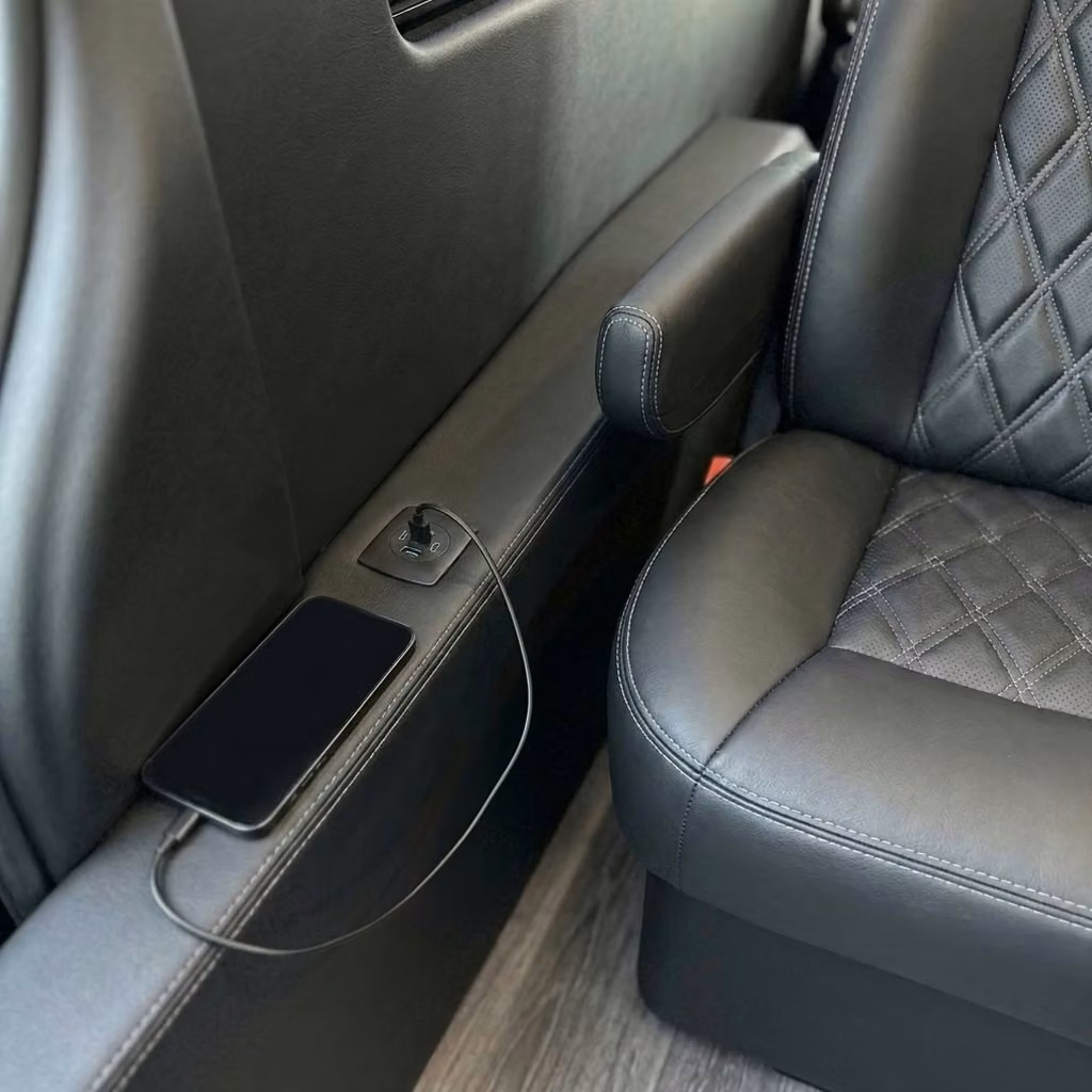 dover sprinter van rental with driver usb charging