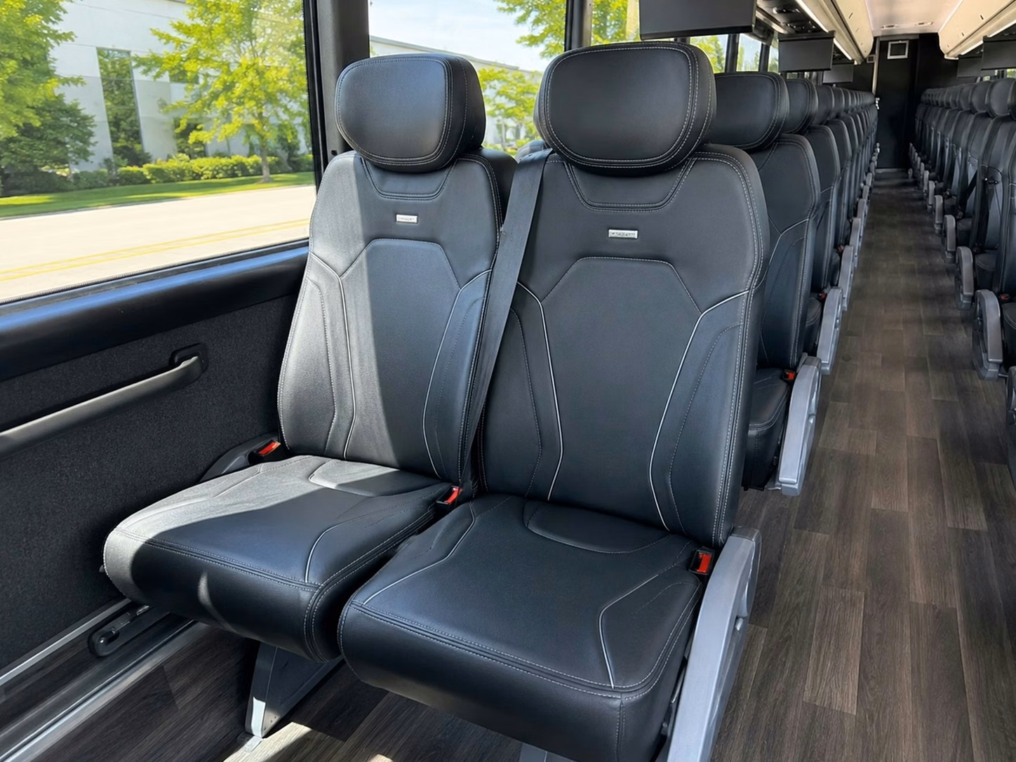 56 passenger charter bus inside